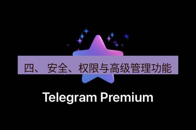 Telegram电脑版 四、 安全、权限与高级管理功能