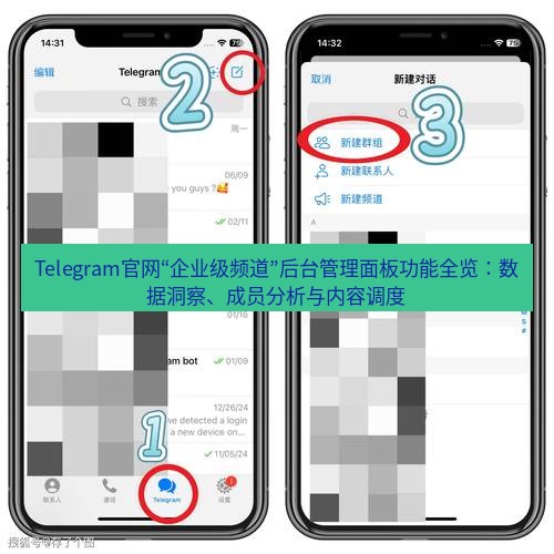 Telegram电脑版 Telegram官网“企业级频道”后台管理面板功能全览：数据洞察、成员分析与内容调度
