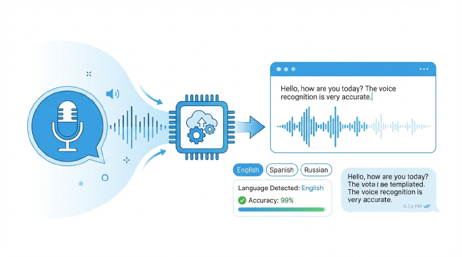 语音转文字功能界面与识别流程