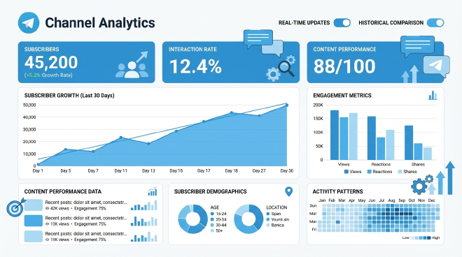 频道数据分析仪表板与关键指标