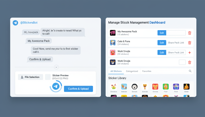 贴纸包上传与管理界面