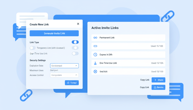 邀请链接生成与管理界面