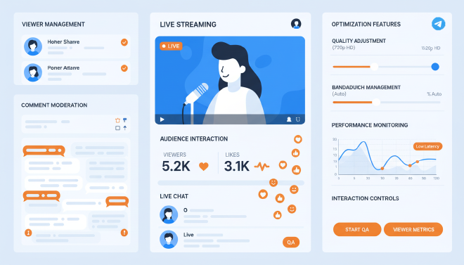 直播管理与观众互动功能