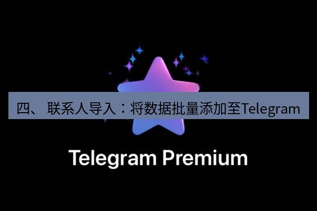Telegram电脑版 四、 联系人导入：将数据批量添加至Telegram