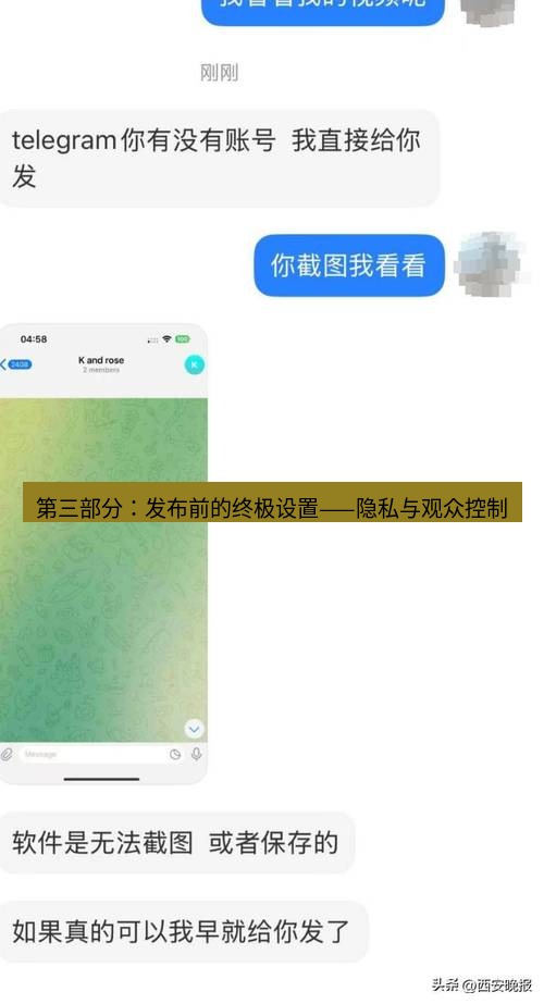 Telegram电脑版 第三部分：发布前的终极设置——隐私与观众控制