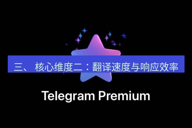 Telegram电脑版 三、 核心维度二：翻译速度与响应效率